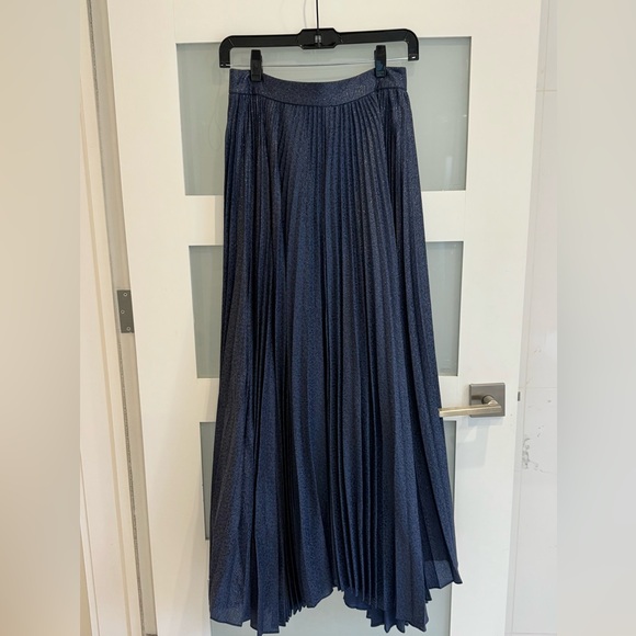 Alice + Olivia Dresses & Skirts - Alice + Olivia Sapphire Metallic Pleated Maxi Skirt NWT Size 6 $495 Retail